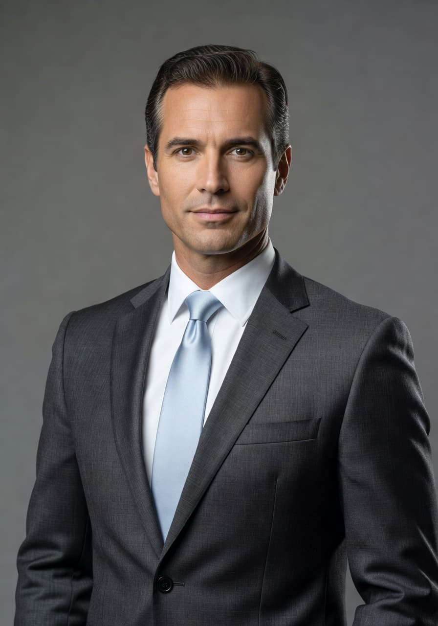 Corporate AI business headshot result inside the SelfAI Web App